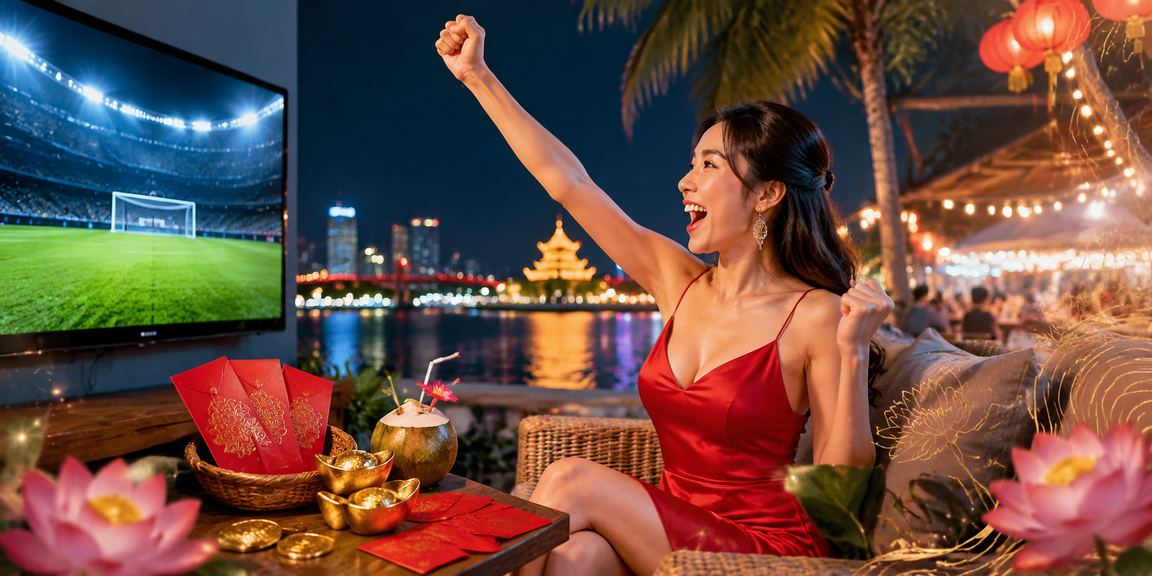 Phong bì đỏ may mắn tại chợ đêm Hà Nội – biểu tượng tiền thưởng ngày Tết Việt Nam
